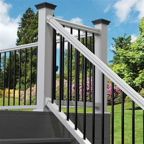 white metal porch railing house|white composite railing for porch.